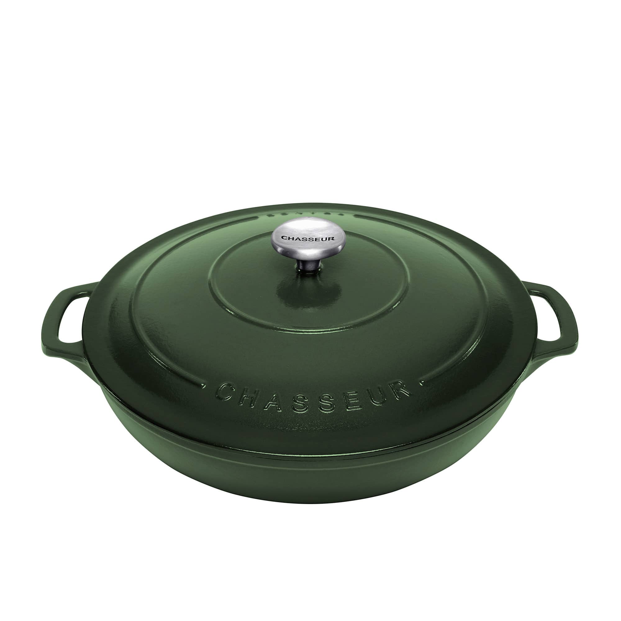 Chasseur Round Casserole 30cm - 2.5L Matte Black | Kitchen Warehouse